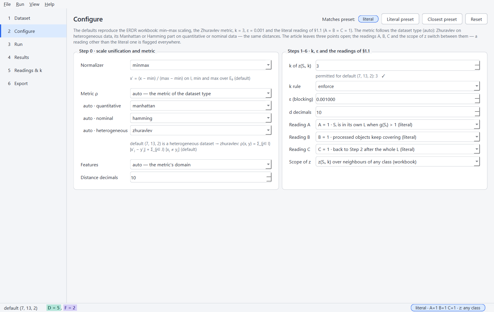 Configure